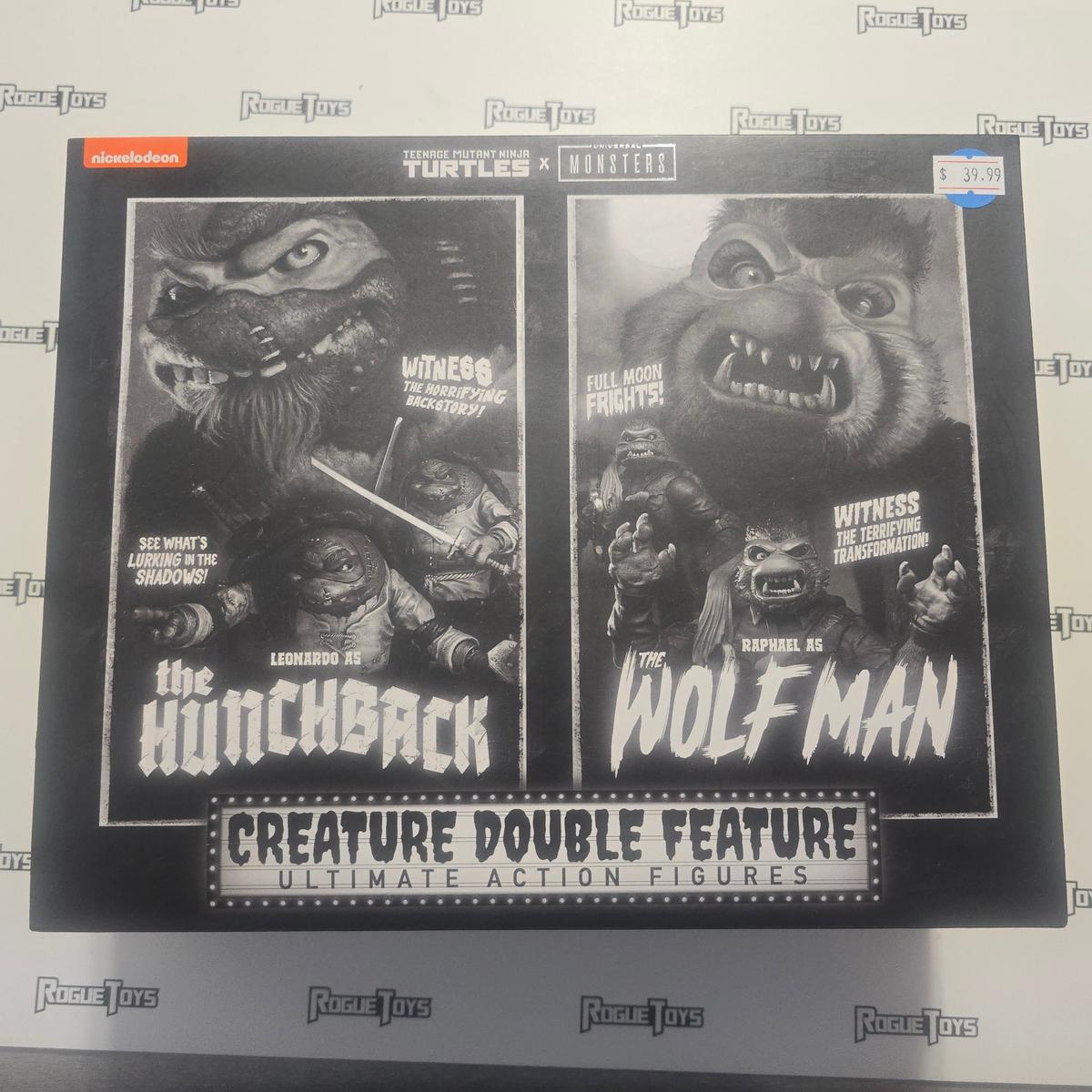 NECA TMNT x Universal Monsters Double Feature- Leo as Hunchback/ Raphael as The Wolfman